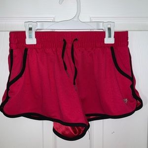 Pink workout shorts